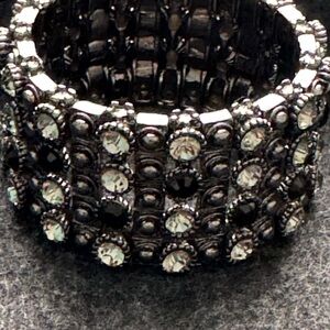 Elegant Black and Silver Women's Bracelet